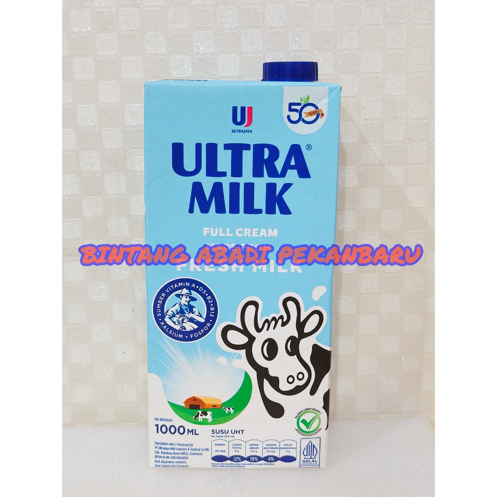 

Ultra Milk Susu UHT Full Cream 1000 ML / 1L