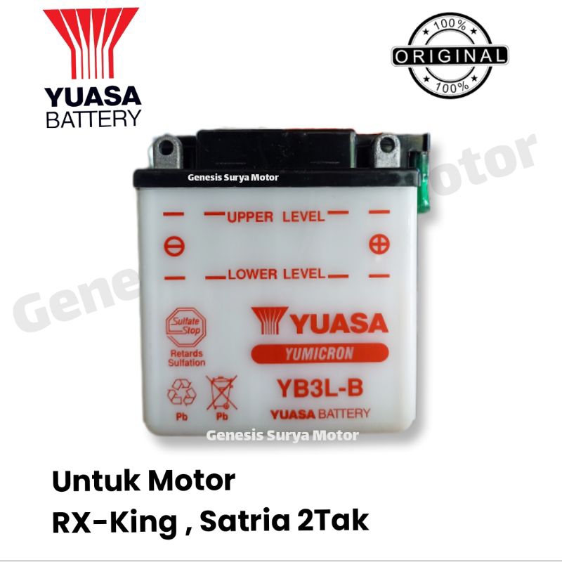 AKI Yuasa YB3LB Basah Rx King,Satria 2Tak