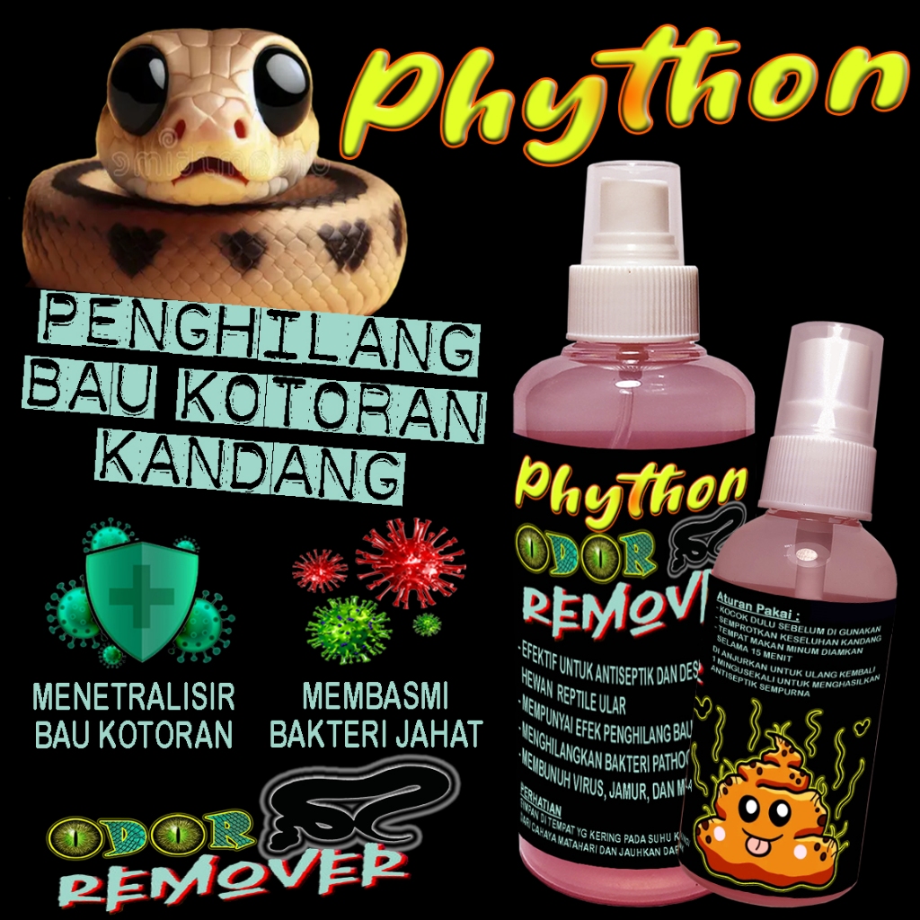 PHYTON ODOR REMOVER SPRAY DISINFEKTAN ANTISEPTIK SPRAY KANDANG ULAR PITON GTP SANCA KEMBANG CORNSNAK