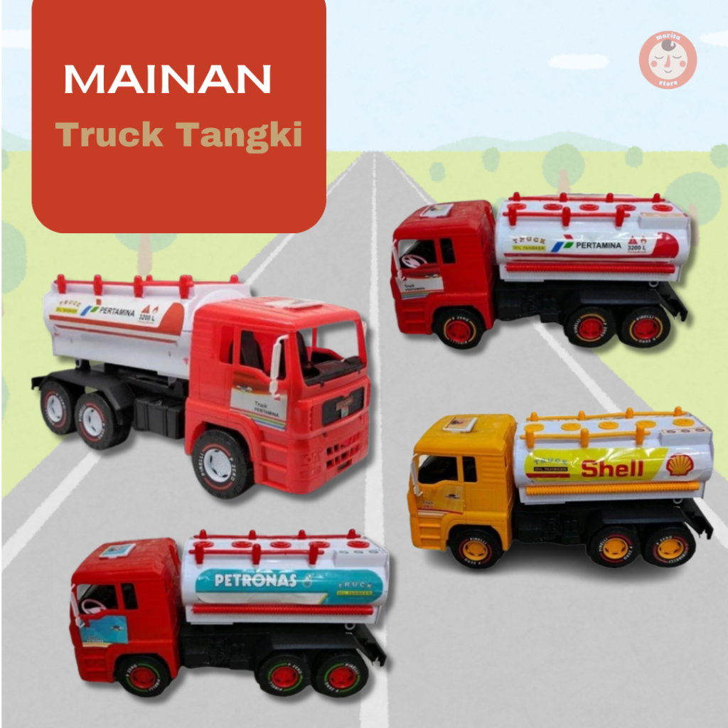 Mainan Anak Mobil Truck Tangki Truk Minyak BBM Besar Jumbo