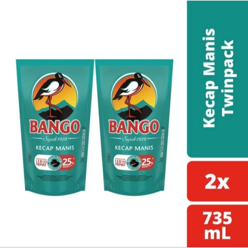 

[ Paket 2pcs ] Bango Kecap Manis Refill 735ml / 1000gr Kemasan Baru