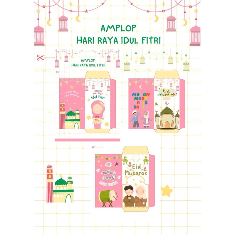 

Amplop lebaran idul fitri lucu dan menarik 10pcs