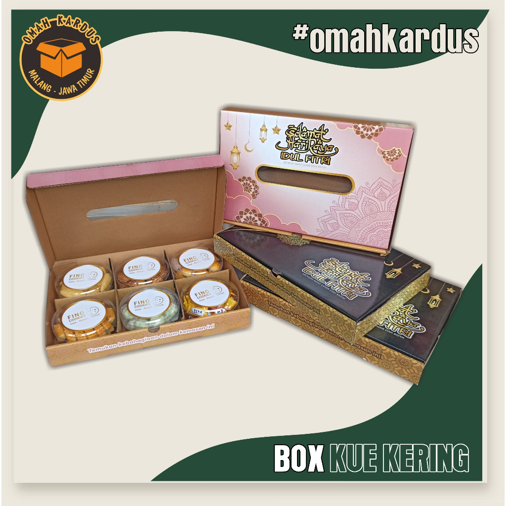 

Kardus kue kering isi 6 toples 38x25x5 cm | SPECIAL EDITION | Box DieCut | Box kuker | parcel Lebaran | Kardus Kue kering