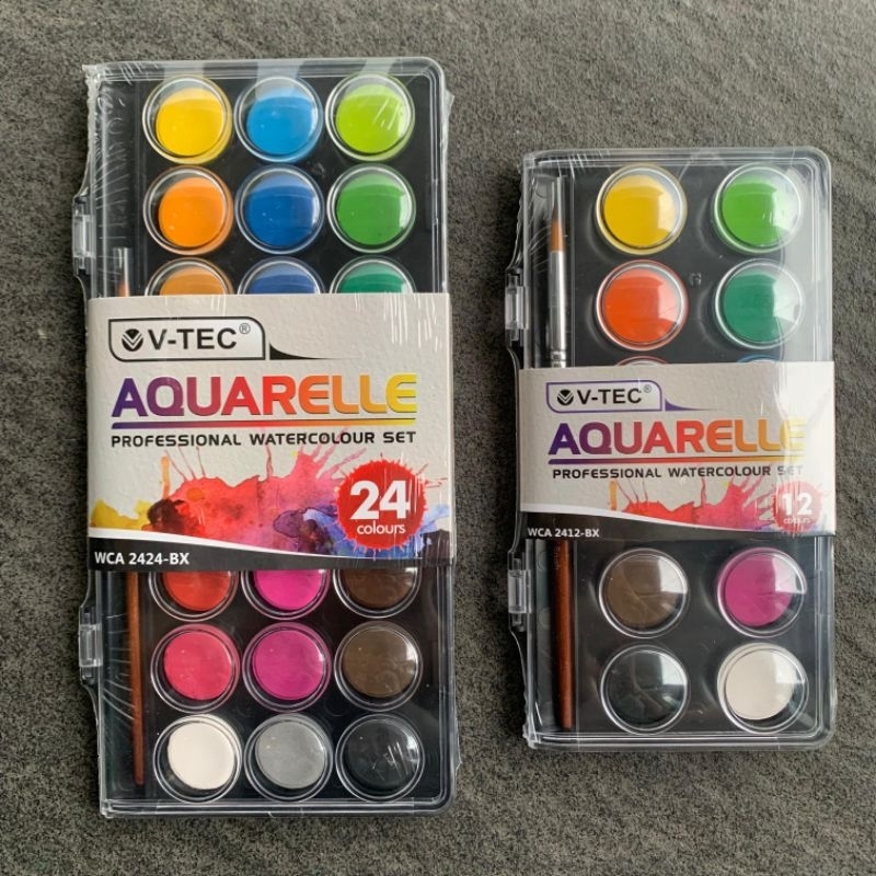 

Cat Air Water Colours V-TEC Aquarelle 12 [ WCA 2412-BX ] & 24 [ WCA 2424-BX ] ( Set ) [ Original ]