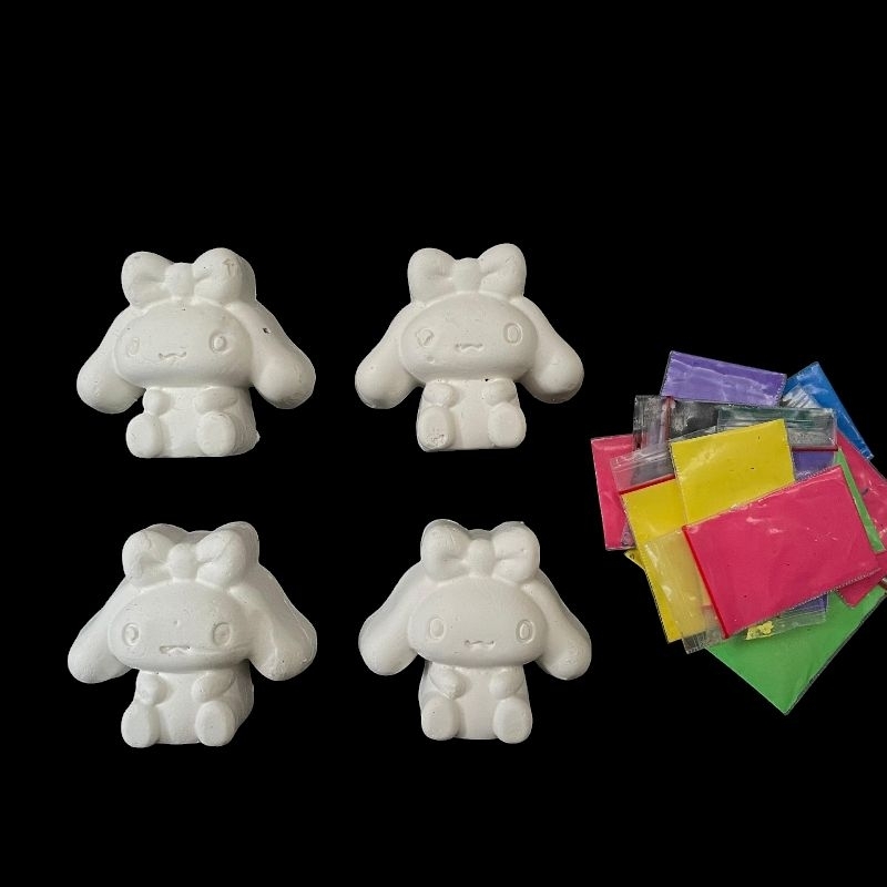 Patung Lukis Gypsum Doll / Mainan Mewarnai Anak Patung Gypsum / Souvenir Gypsum Mewarnai Anak