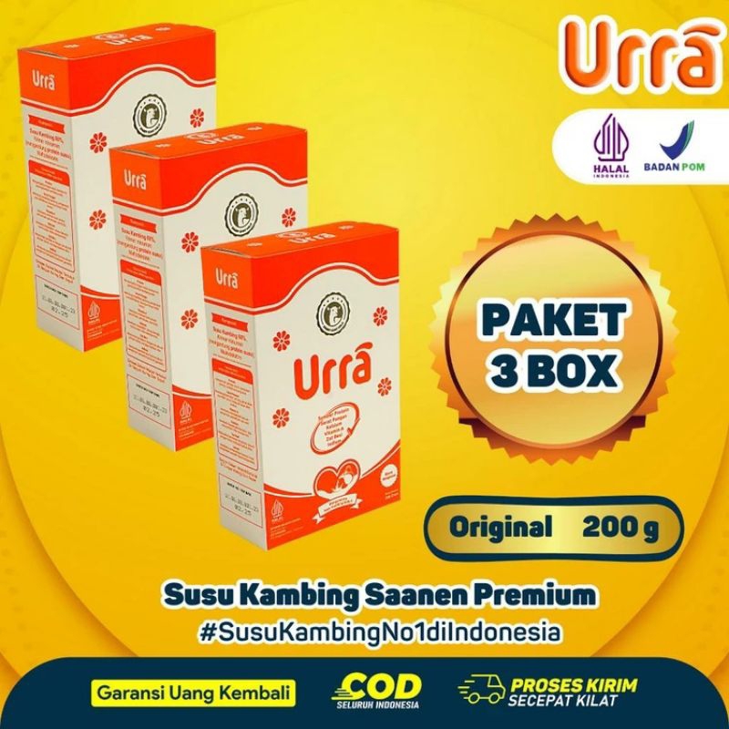 

URRA Susu Kambing Saneen Untuk Menambah Berat Badan dan Tinggi Badan Anak - 3 BOX