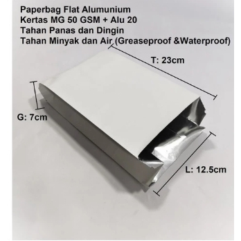 

(100pcs) Kantong Kertas Bahan Aluminium (S) Ukuran 12.5x7x23cm