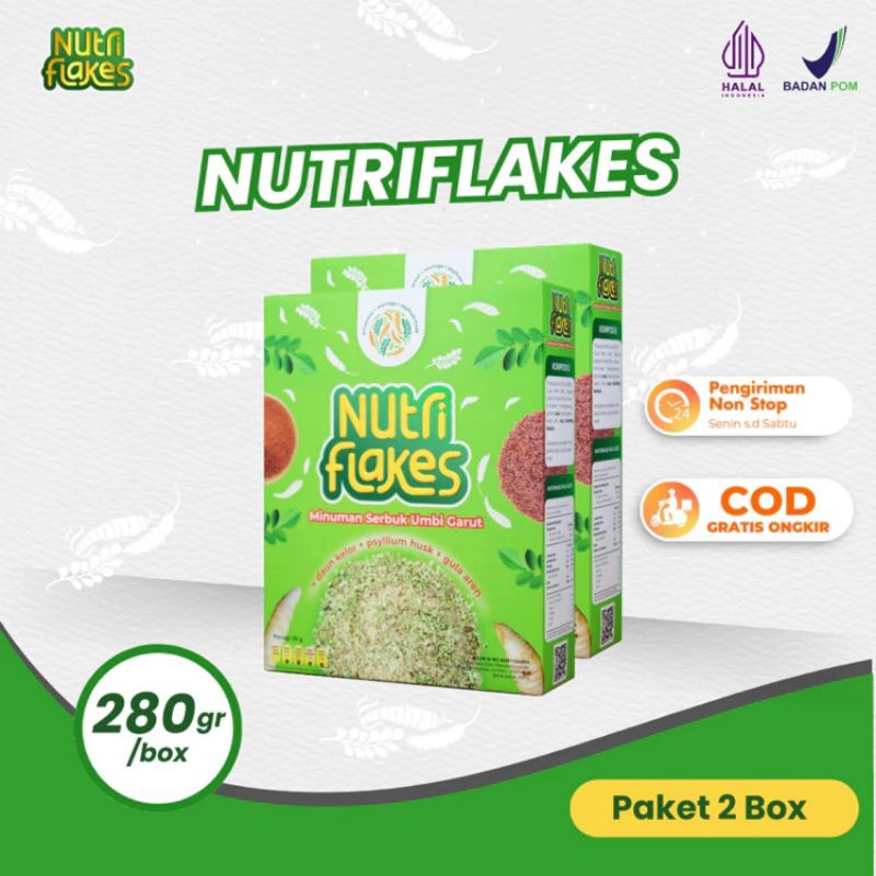 

2 BOX Nutriflakes Sereal Umbi Garut Meredakan Asam Lambung, Gerd dan Maag Akut