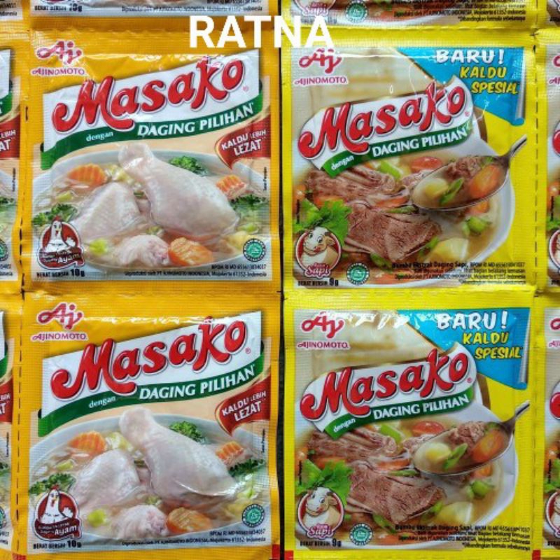 

MASAKO AYAM PENYEDAP RASA 10gr (1 Renteng isi 12 sachet)