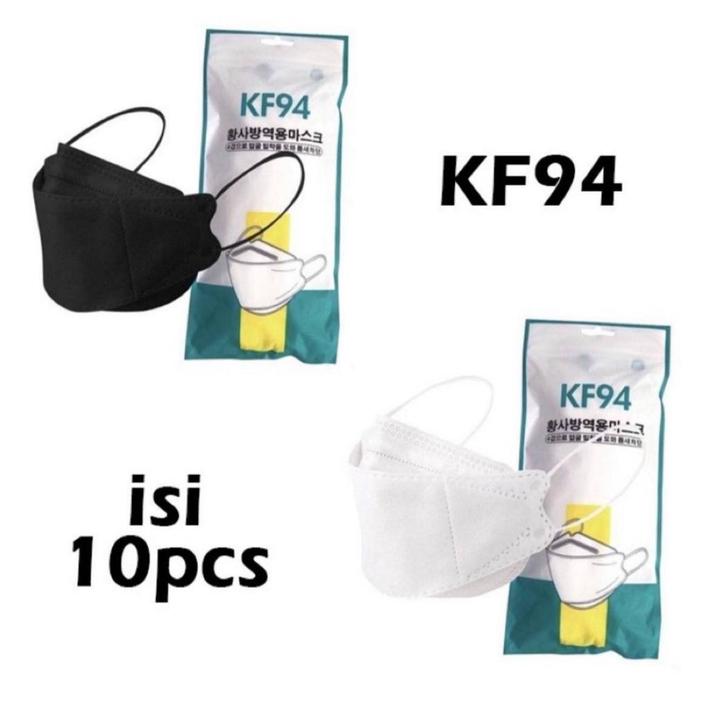 MASKER KF94 PUTIH HITAM WARNA TERMURAH / MASKER KF 94 NON MEDIS