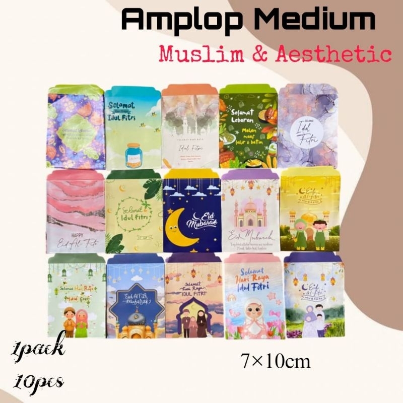 

Amlop Medium Muslim & Aesthetic Ipack 10pcs/Bisa Pilih motif/Amplop Lebaran Medium Aesthetic Muslim Islam