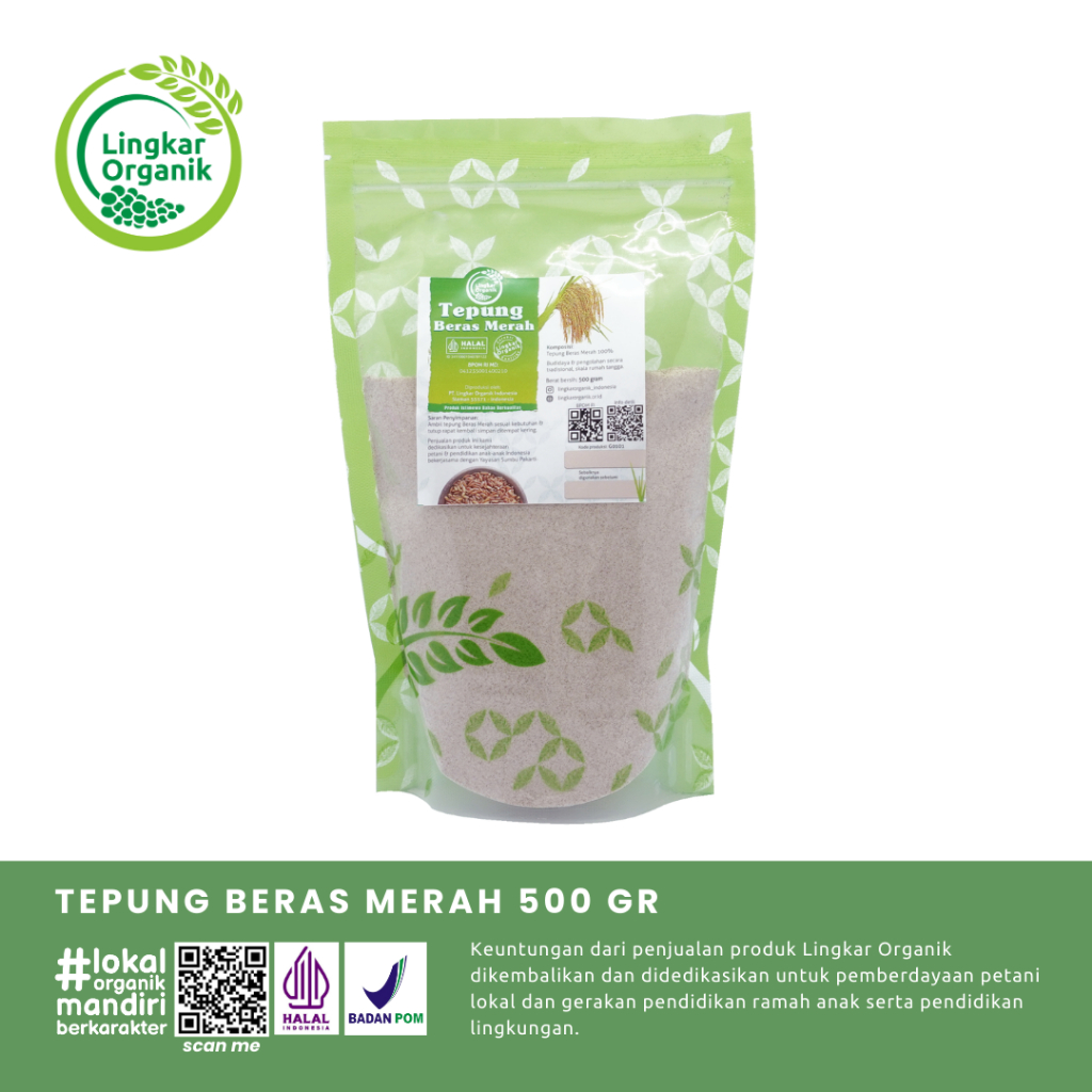 

Lingkar Organik Tepung Beras Merah 500gr