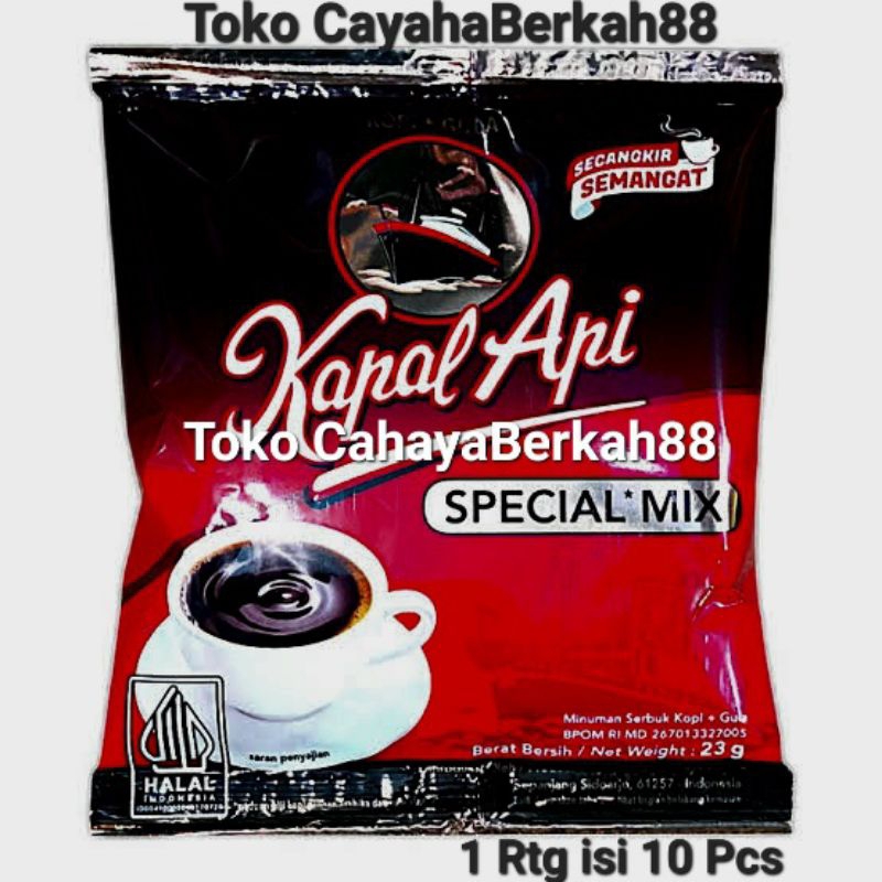 

Kapal Api Mix Special/Spesial Kopi+Gula 23gram Harga /Rtg