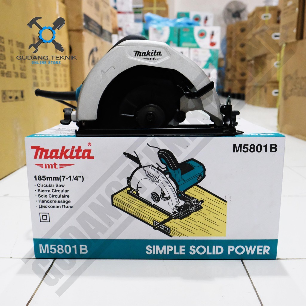 Mesin Gergaji Potong Kayu Makita M5801B Circular Saw 185mm ORIGINAL