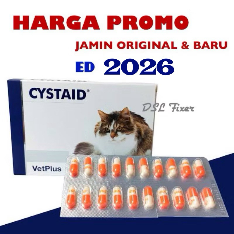CYSTAID PLUS CAT KUCING VETPLUS- Obat masalah kencing kucing Cystaid