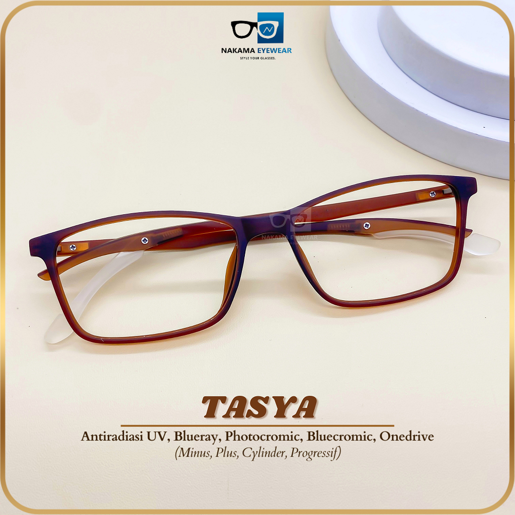 Nakama Eyewear - #132 TASYA -  kacamata pria wanita bahan lentur elastis gagang earhook