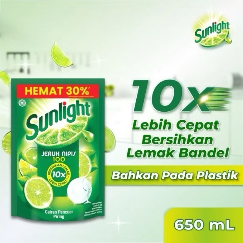 SUNLIGHT JERUK NIPIS 650ML - SUNLIGHT 650ML TERMURAH