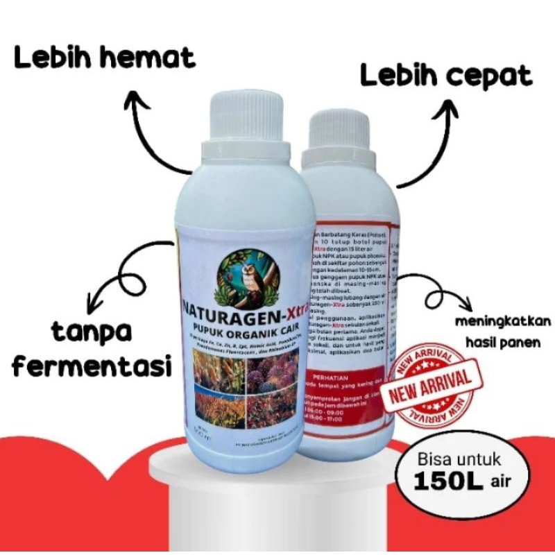 1 Botol Naturagen Xtra Original - Pupuk Organik Cair Terlaris & Termurah