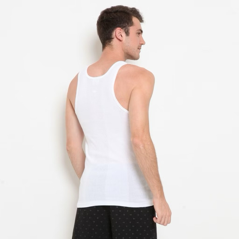 BLA309 Crocodile 801 V Singlet Crocodile Putih