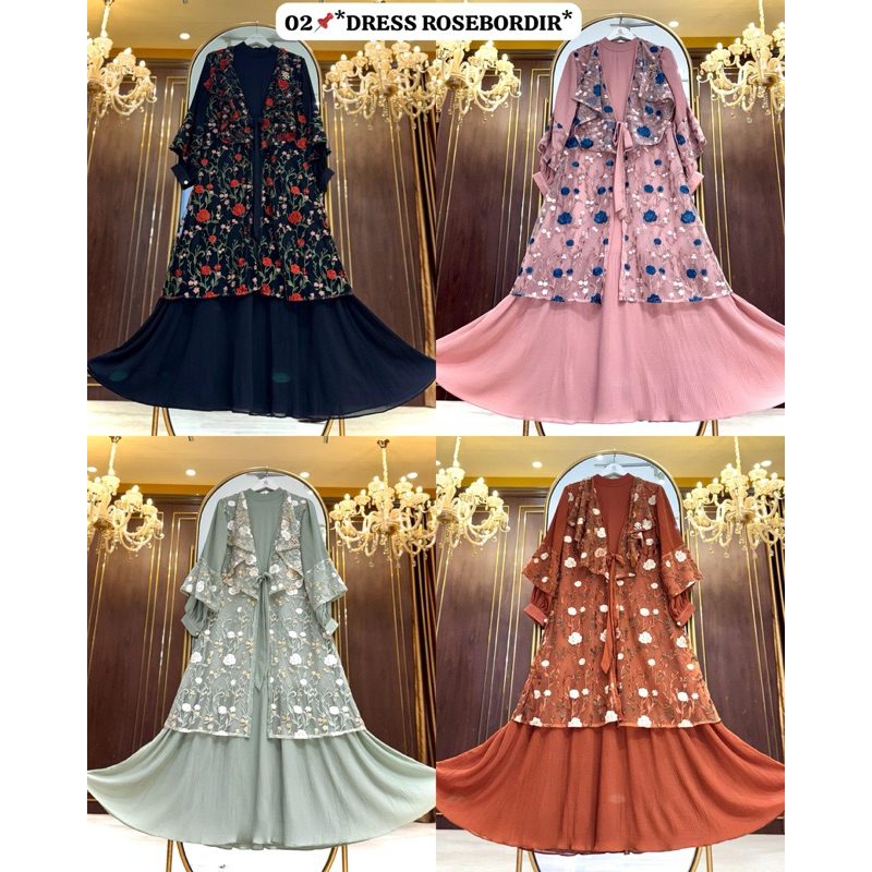 Dress Rosebordir Shellasaukia ORI 100% by Shellasaukia