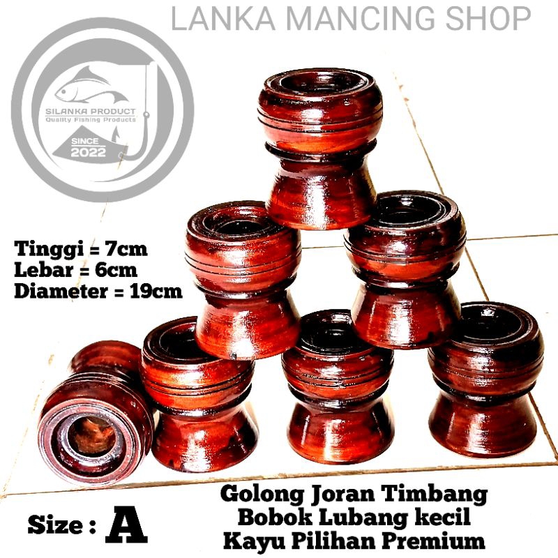 Golongan pancing joran timbang lubang kecil bobok bahan kayu pilihan serat premium