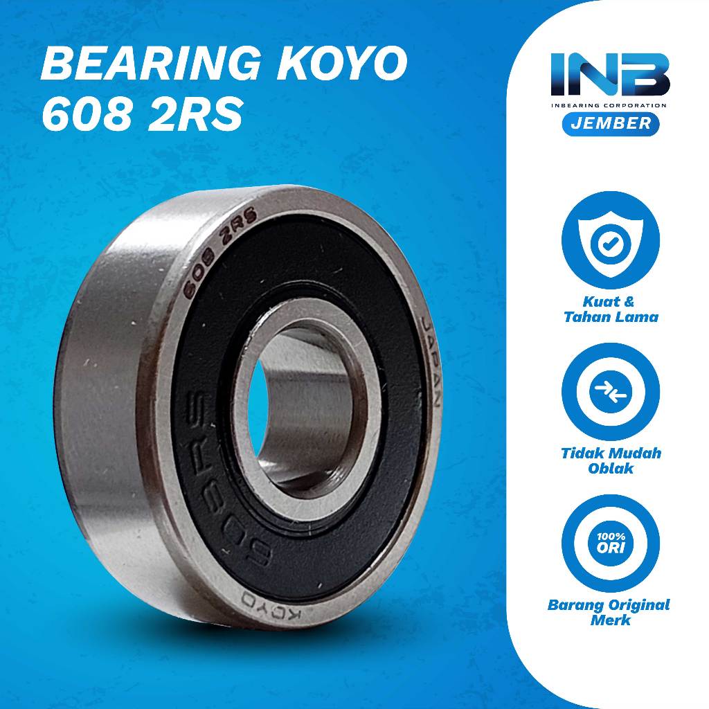 Laker Bearing 608 2RS Koyo INB Bearing As Roda Sepeda Roda SkateBoard Original Koyo INB JEMBER