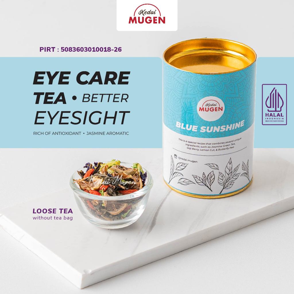 

Kedai Mugen | Artisan Tea Blend - Daily Boost Series | Blue Sunshine - Jasmine Goji Berry 30g