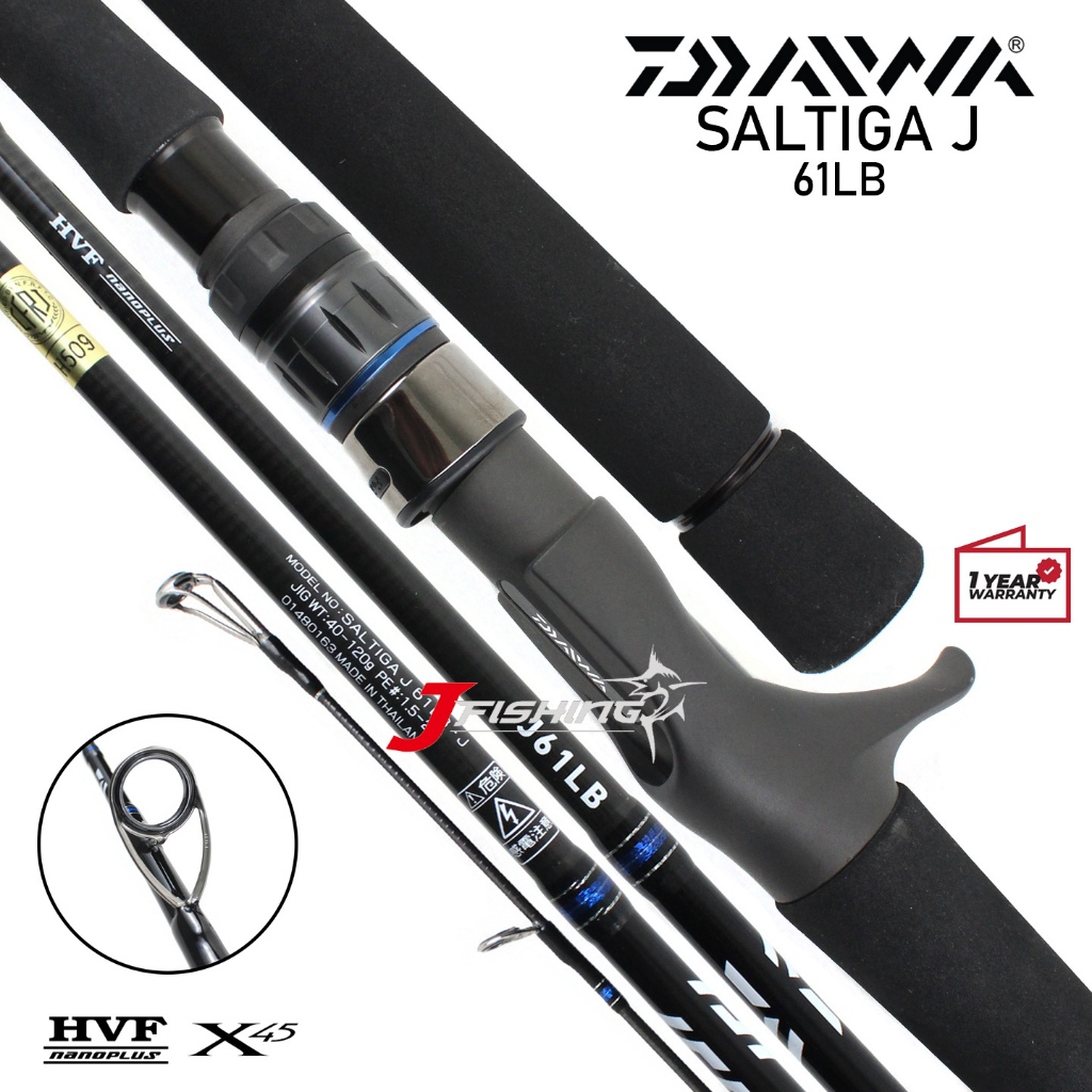 Joran OH jigging DAIWA SALTIGA J61LB-J | PE 1.5 - 2.5 | Overhead | One Piece | Garansi Resmi