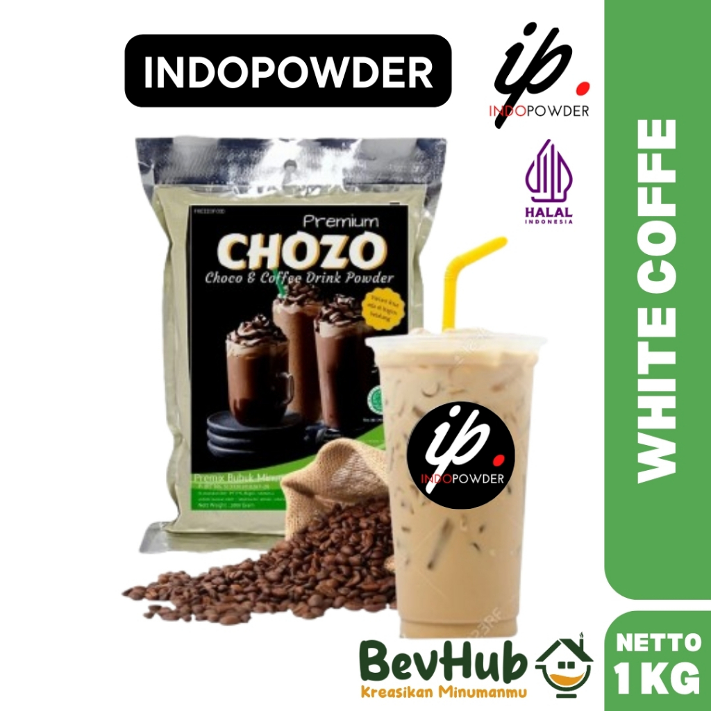 

BEVHUB | Bubuk Minuman WHITE COFFEE 1Kg - WHITE COFFEE Powder 1Kg | Indopowder Booster