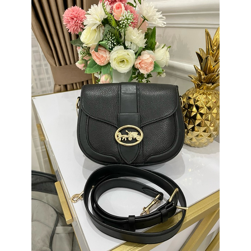 Preloved Coach Georgie Saddle - Black