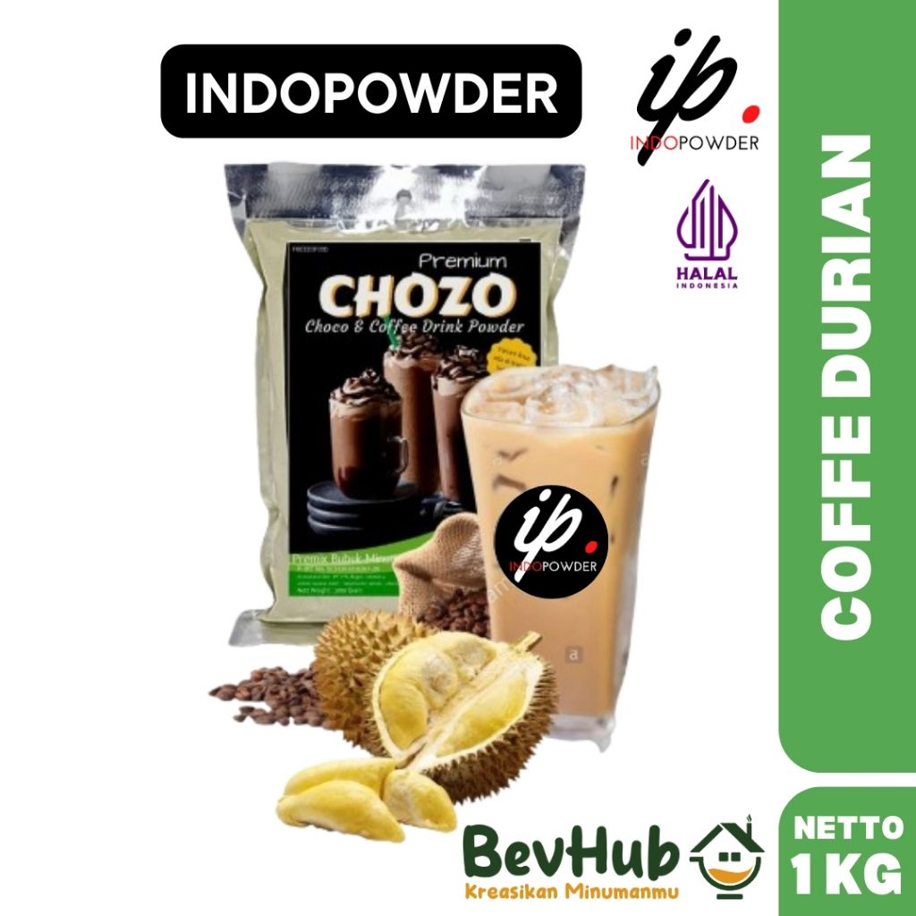 

BEVHUB | Bubuk Minuman COFFEE DURIAN 1Kg - COFFEE DURIAN Powder 1Kg | Indopowder Booster