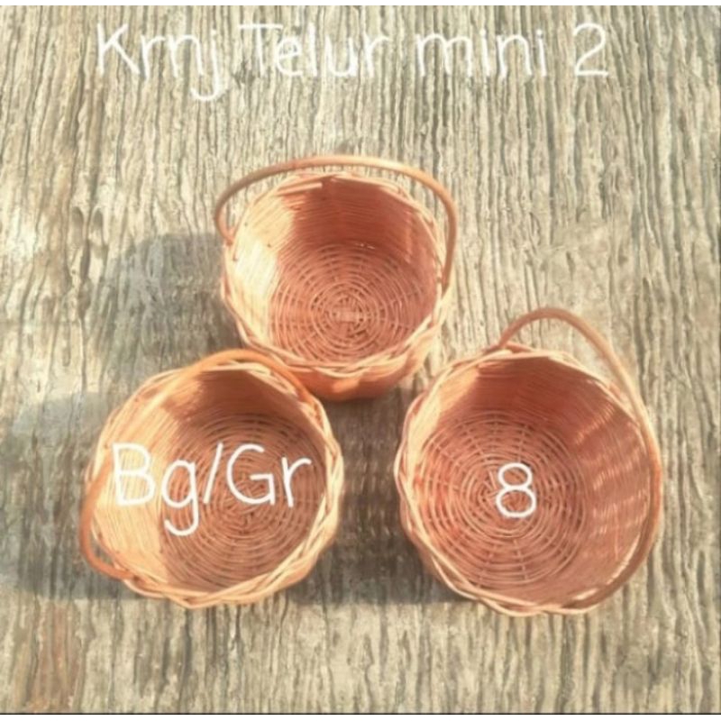 Keranjang Telur Rotan Mini