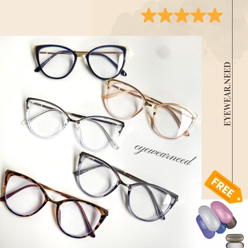 Kacamata Anti Radiasi cat eye Tania Wanita