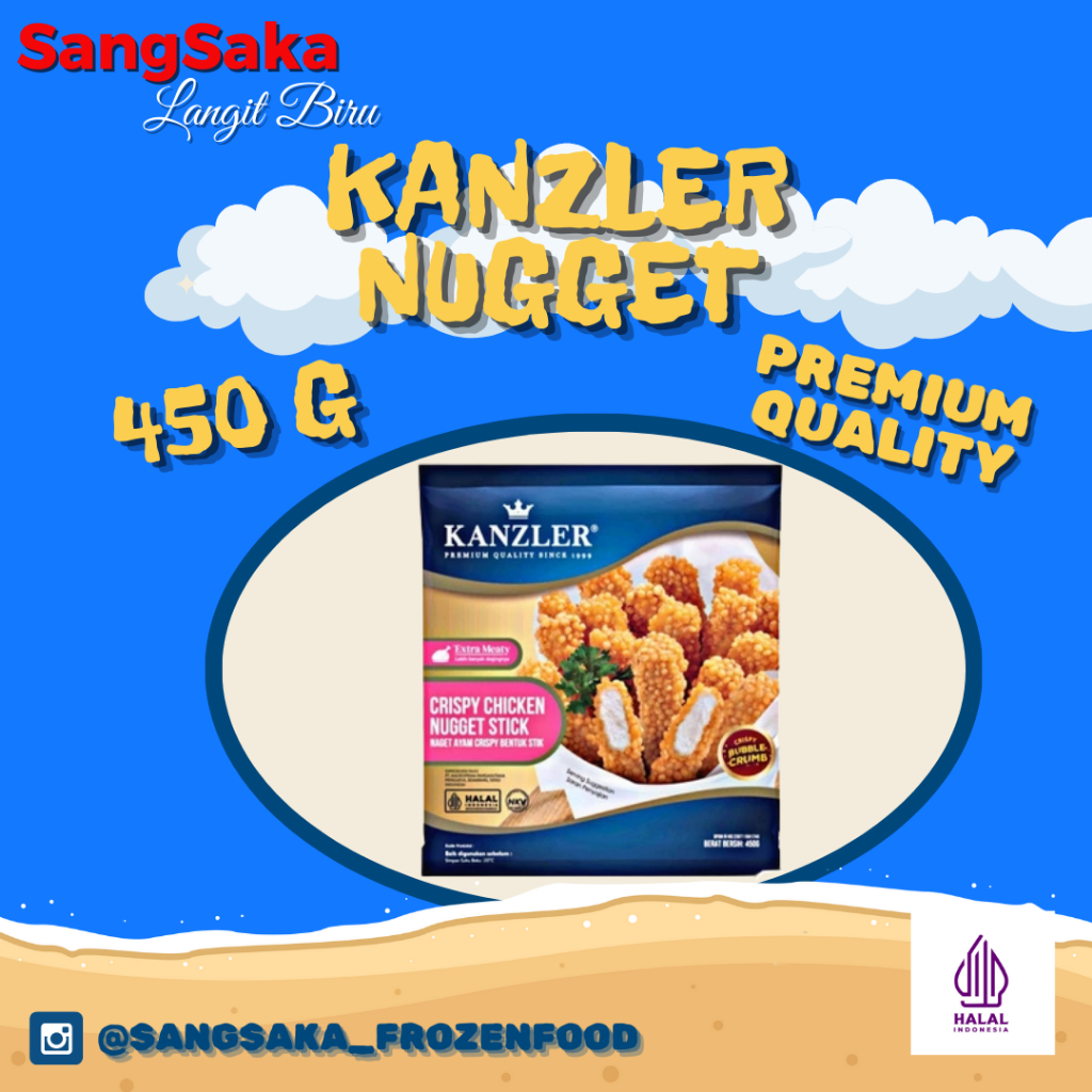 

CHICKEN NUGGET KANZLER STICK CRISPY 450 GRAM