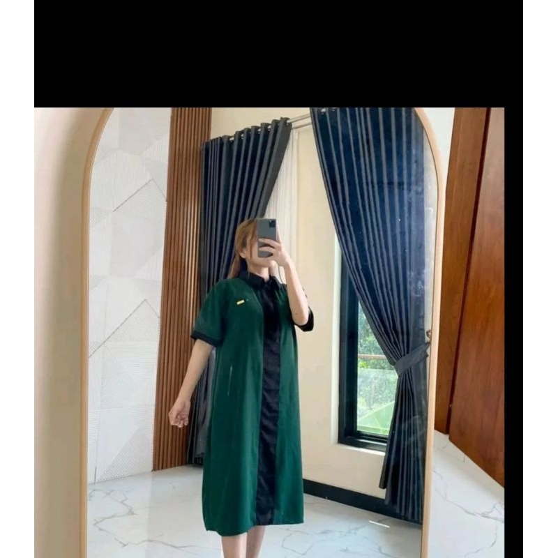 Daster dress Almira bahan crinkle airflow