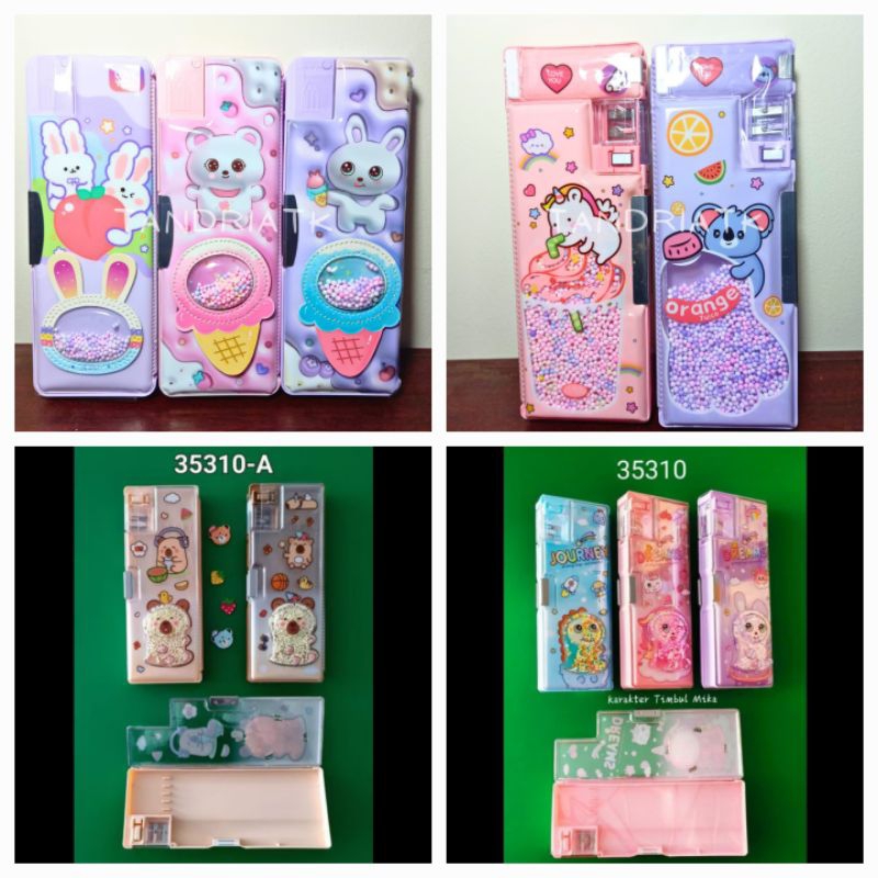 

Tempat Pensil Magnet Xiao Ling Jing Mainan Bola Kecil Rautan 35282 / 35283 / 35284 / 35285 / 35287 Labubu bola warna warni Capybara
