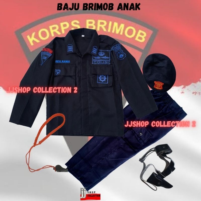 Baju Brimo Anak. BAJU BRIMOB ANAK , Baju profesi BRIMOB PDL cilik , setelan PDL BRIMOB anak/ kostum 