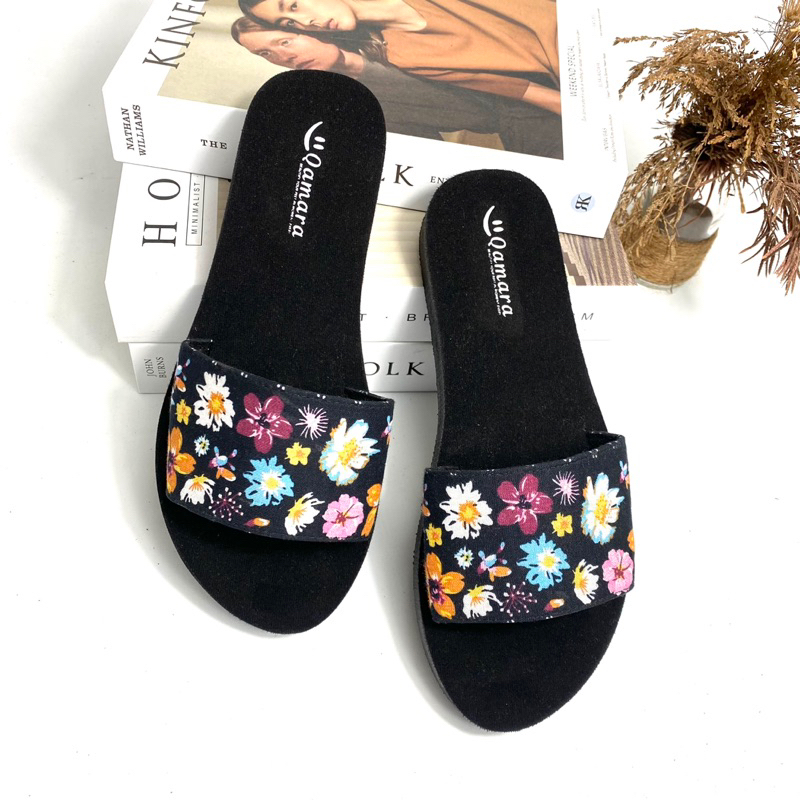 Sandal wanita Selop Bunga New