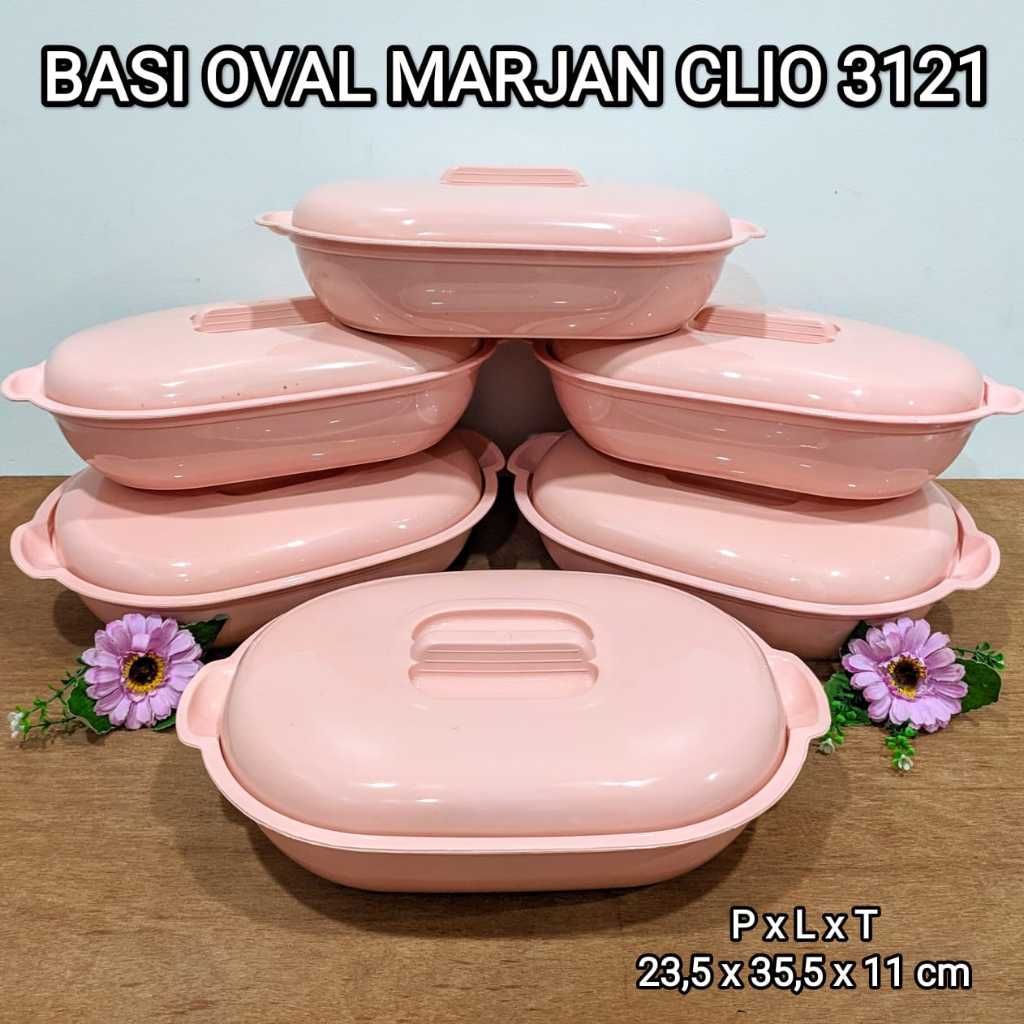 BASI OVAL MARJAN CLIO 3121 Set isi 4 pcs &  6 Pcs Prasmanan Plastik