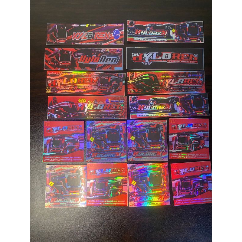 

PAKET 16 PCS STICKER KYLOREN ASLI UNUT DAN HOLOGRAM BAHAN GRAFTAC VIRAL