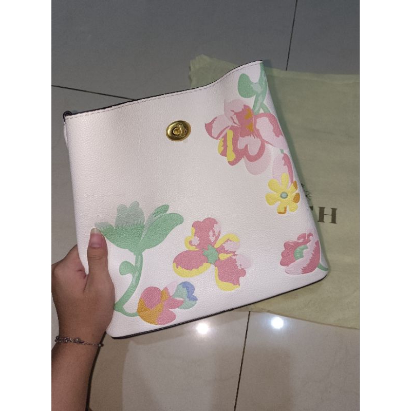 PRELOVED coach small town bucket bag floral ori