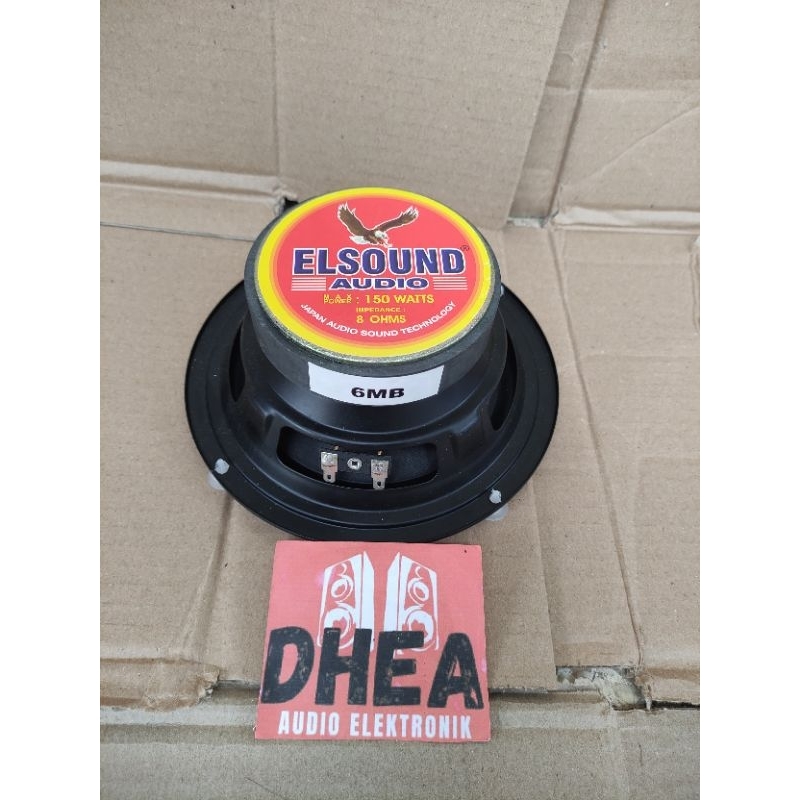 Speaker Komponen Elsound 6in Woofer 6inchi 6 inch MB Magnet Besar 6,5 in Bass 150 Watt