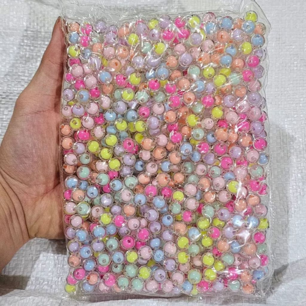 MUTIARA DIY MANIK AKRILIK AKSESORIS MUTIARA PUTIH MANIK WARNA WARNI MANIK PUTIH MUTIARA PUTIH