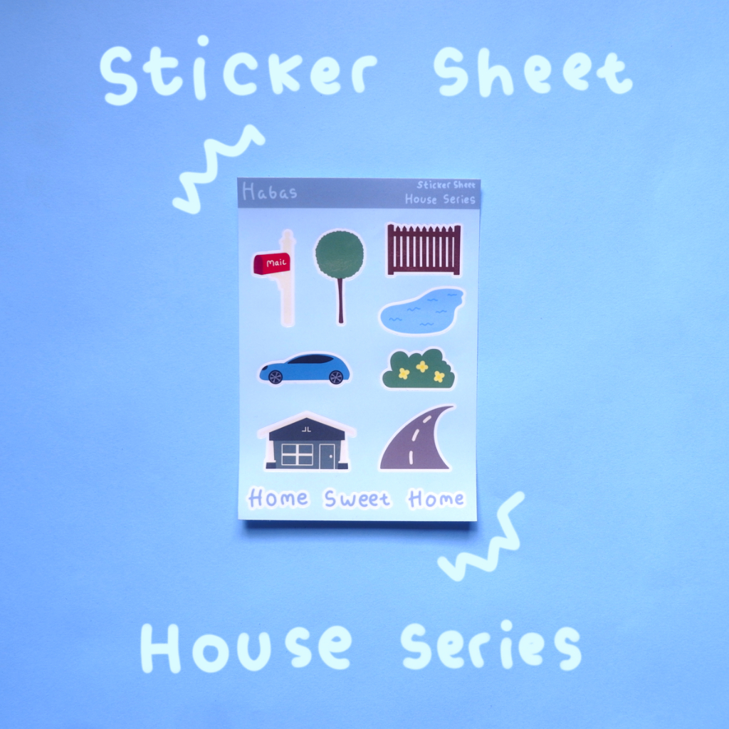 

Sticker Estetik Desain Lucu (Seri Rumah)