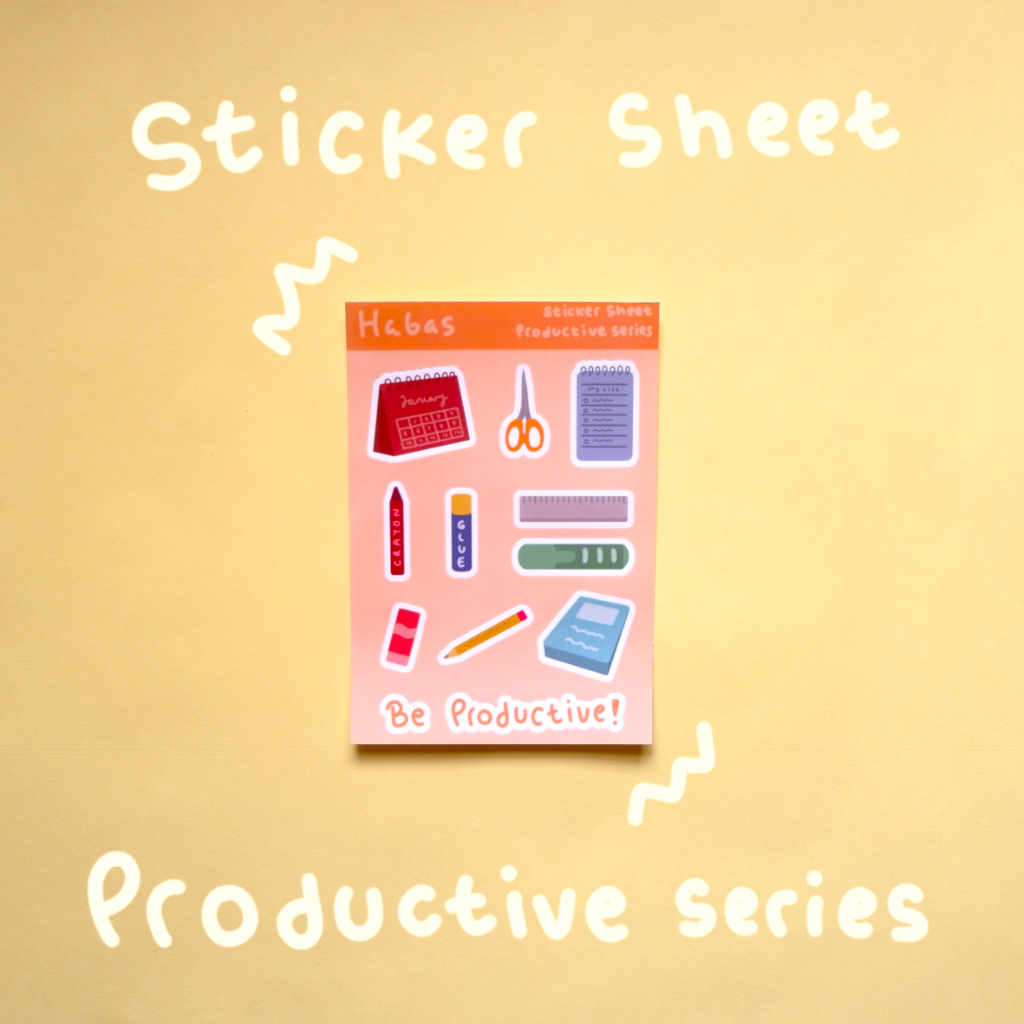 

Sticker Estetik Desain Lucu (Seri Produktif)