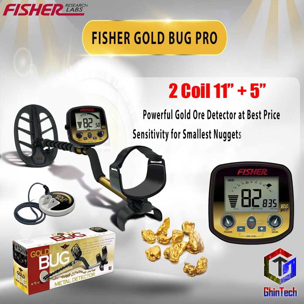 FISHER Gold Bug Pro Gold Silver METAL DETEKTOR DETECTOR EMAS LOGAM