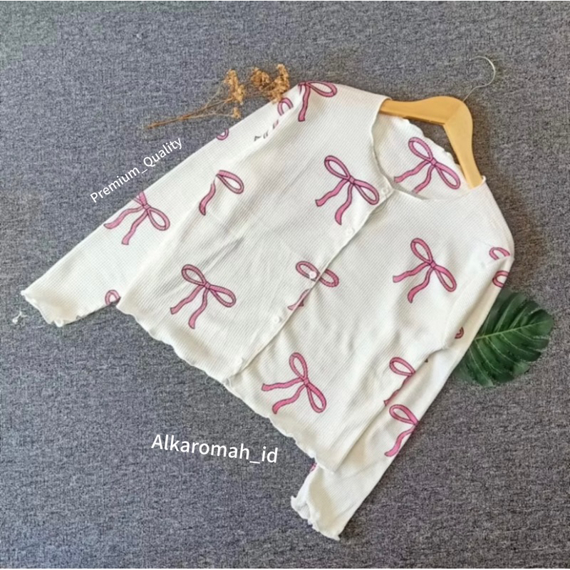 Cardigan Motif Rajut | Atasan Cardi Korean style lengan panjang | Atasan Cardigan