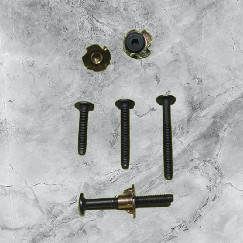 (HARGA 1 SET ISI 50) 1 Set Baut 6m 4Cm + Mur Cakar 6m | Baut JCBC 4 Cm 6m + Mur Cakar 6m