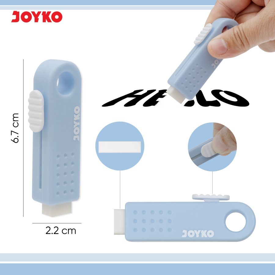 

Penghapus Eraser Joyko ER-149 Free Isi Refill Penghapus Joyko Free Refill Warna Pastel