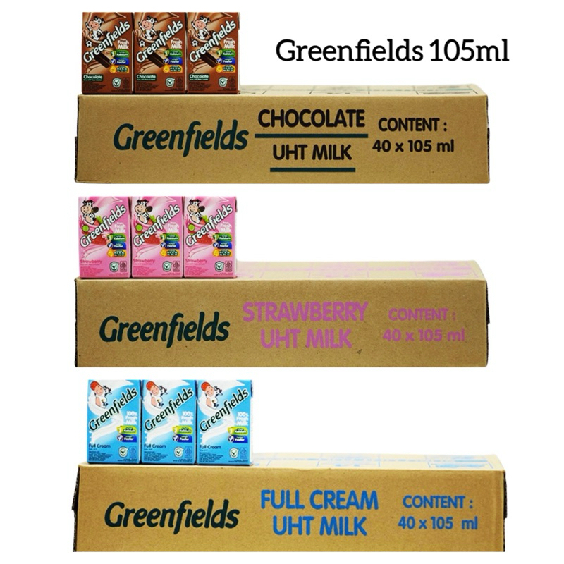 

Greenfields Susu UHT Chocolate/Strawberry/Full Cream 40 x 105 ml